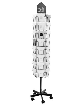 Gevulde kaartenmolen met 48 dubbele wenskaarten - met bedrukte envelop