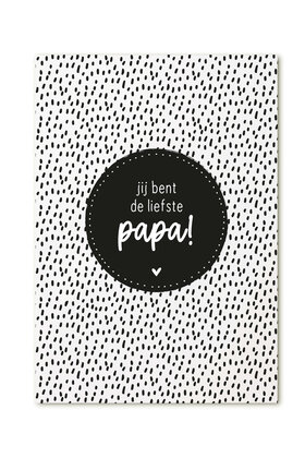 Kaart met tekst 'Jij bent de liefste papa'