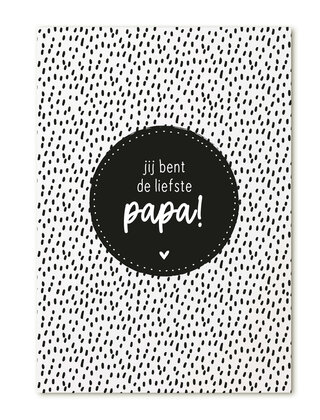 Kaart met tekst 'Jij bent de liefste papa'