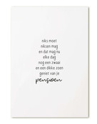 Kaart met tekst 'Geniet van je pensioen'