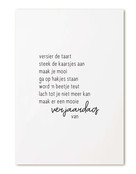 Kaart met gedicht verjaardag