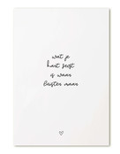 Kaart met tekst 'Wat je hart zegt is waar luister maar'