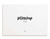 Kaart met tekst Beterschap x-je