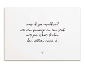 Kaart met gedicht 'Mag ik jou inpakken?'