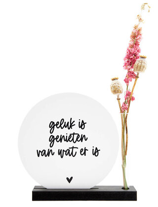 Muurcirkel standaard met vaasje