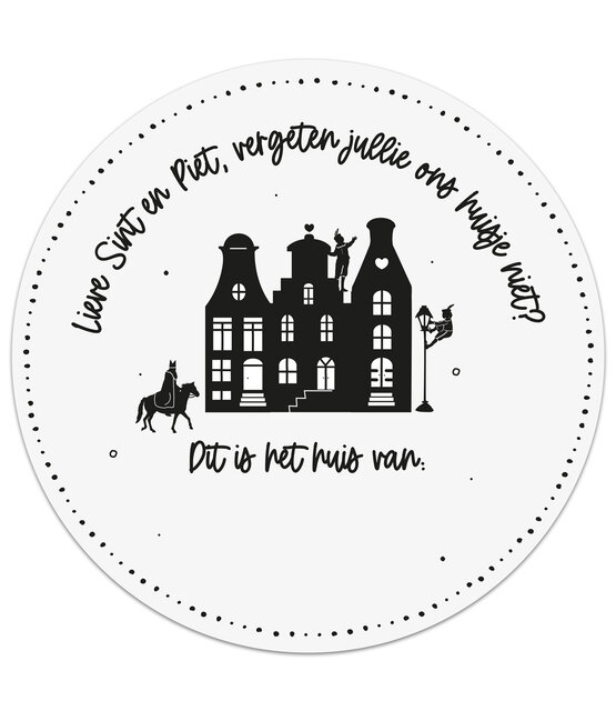 Muurcirkel Sinterklaas 'Dit is het huis van ...'