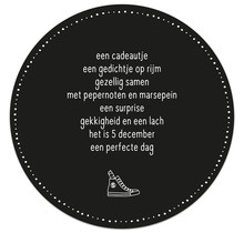 Muurcirkel zwart Sinterklaas gedicht