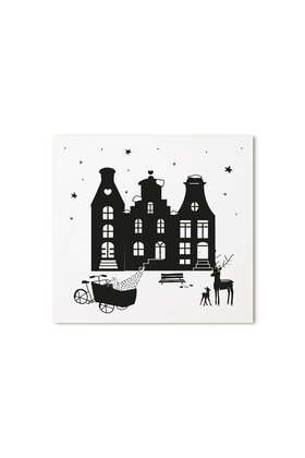 Kerst cadeaukaartje kerst tafereeltje