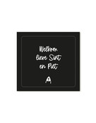 Minikaartje zwart 'Welkom lieve Sint en Piet'