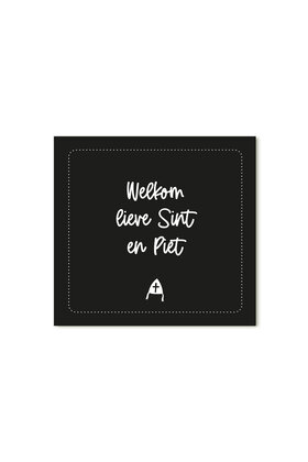 Sinterklaas cadeaukaartje 'Welkom lieve Sint en Piet'