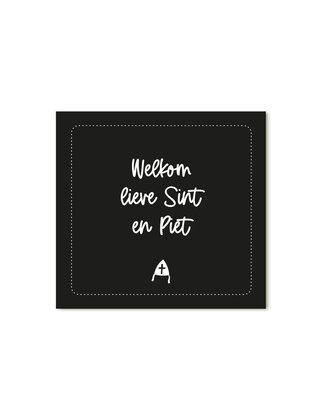 Sinterklaas cadeaukaartje 'Welkom lieve Sint en Piet'