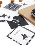 Minikaartje zwart 'Welkom lieve Sint en Piet'