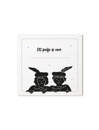 Sinterklaas cadeaukaartje pietjes 'Dit pakje is voor...'