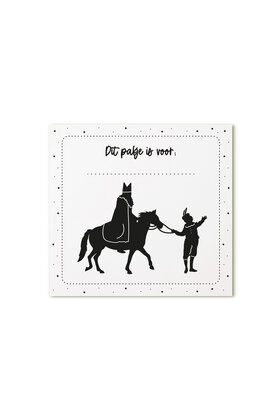 Sinterklaas cadeaukaartje Sint en piet 'Dit pakje is voor...'