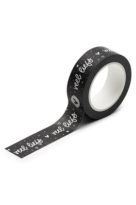 Masking tape zwart Veel liefs