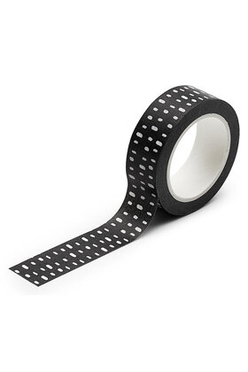Masking tape zwart met wit patroon