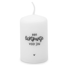 Mini kaarsje met tekst 'Een lichtpuntje voor jou'