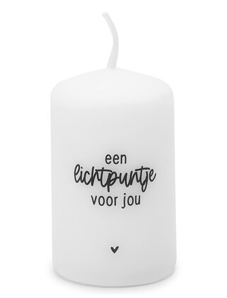 Mini kaars met tekst 'Een lichtpuntje voor jou'