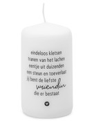 Kaars met gedicht 'Liefste vriendin die er bestaat'