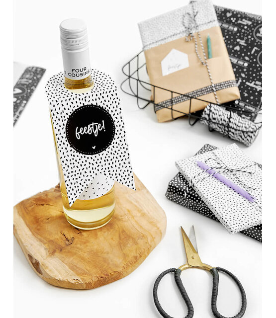 Fleshanger met  tekst 'Feestje!'