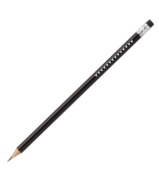 Zwart potlood met hartjes