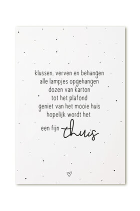 Kaart gedichtje verhuizen