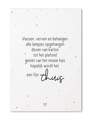 Kaart gedichtje verhuizen