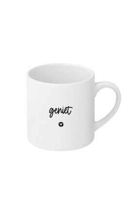 Mok - met tekst 'Geniet'