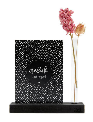 Kaarthouder met vaasje