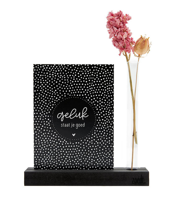 Kaarthouder met vaasje