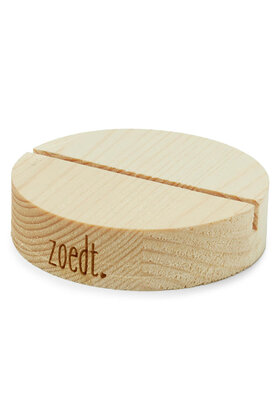 Kaartenhouder rond  blank hout