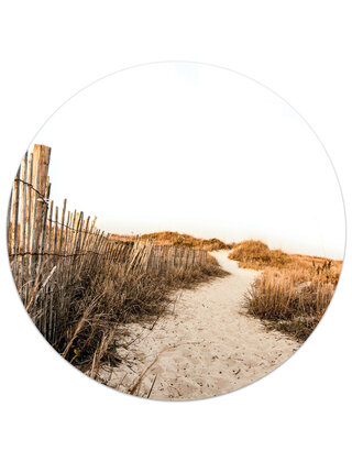 Muurcirkel (binnen) foto strandpad - 3 formaten