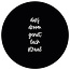 Zoedt Muurcirkel zwart met tekst 'Durf, droom, geniet, lach, straal'