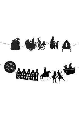 Sinterklaas slinger - zwart