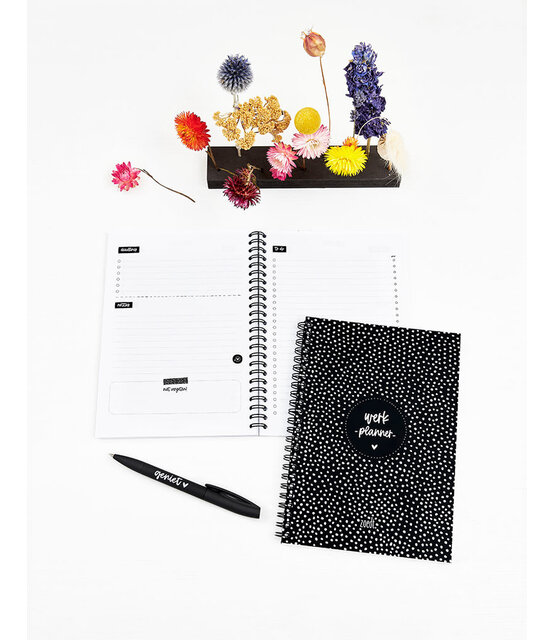 Planner things to do - zwart wit met dots patroon in A5 formaat Planner things to do - zwart wit met dots patroon in A5 formaat