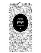 Zwart wit verjaardagskalender met leuke quotes