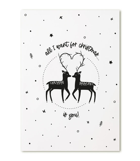 Kerstkaart A6  'All I want for christmas... is you!' Kerstkaart A6  'All I want for christmas... is you!'