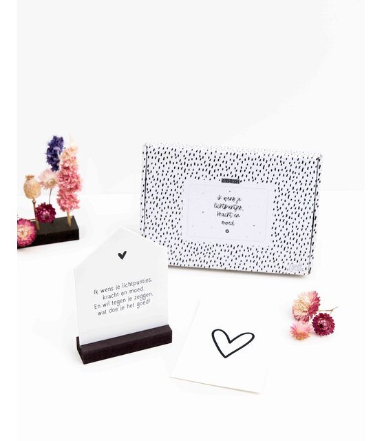 Cadeaupakket brievenbus 'Ik wens je lichtpuntjes, kracht en moed'