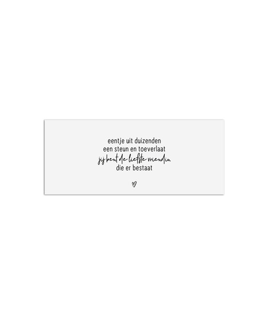 Minikaartje met tekst - Liefste vriendin die er bestaat