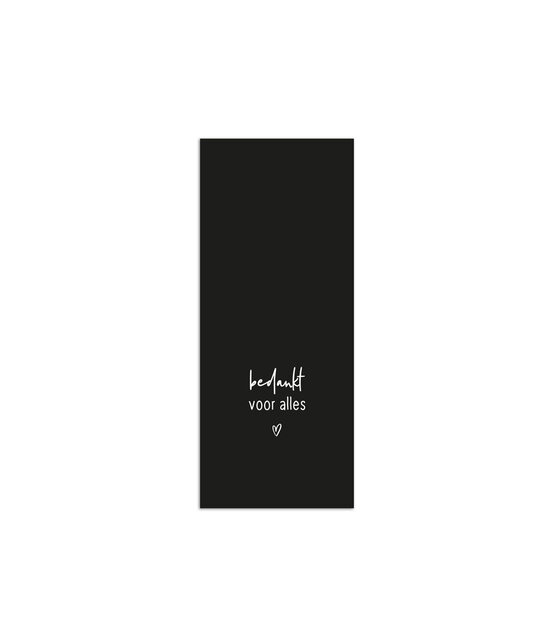 Minikaartje met tekst - Bedankt voor alles