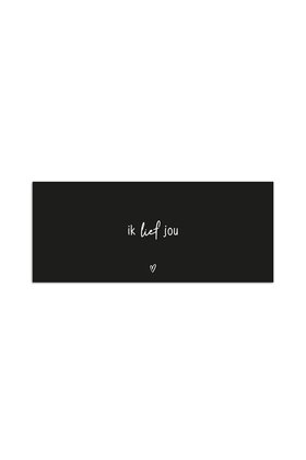 Cadeaukaartje met tekst - Ik lief jou