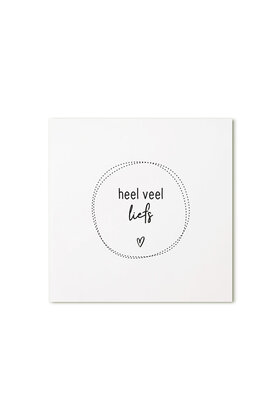 Cadeaukaartje vierkant met tekst - Heel veel liefs