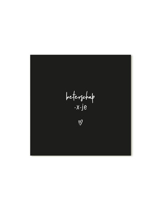 Cadeaukaartje vierkant met tekst - Beterschap -x- je