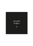 Minikaartje beige met tekst -Een knuffel van papier