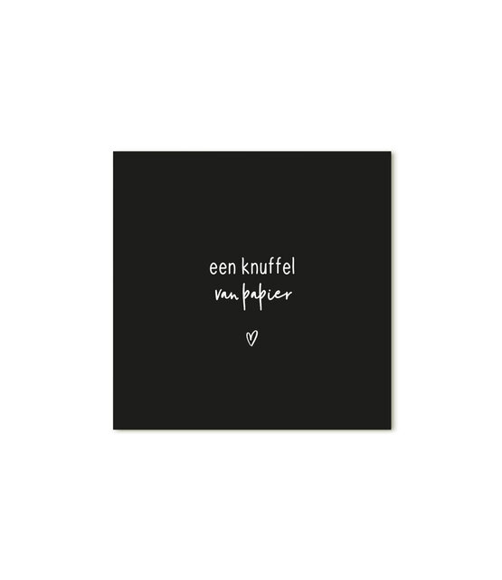 Minikaartje beige met tekst -Een knuffel van papier