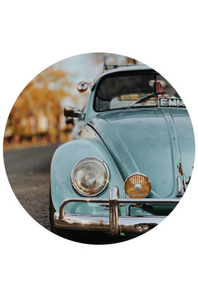 Muurcirkel (buiten) met foto auto