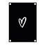 Zoedt Tuinposter zwart met hartje | 60x80cm