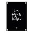 Zoedt Tuinposter zwart met tekst - Zon wijn & kletsen | 60x80cm