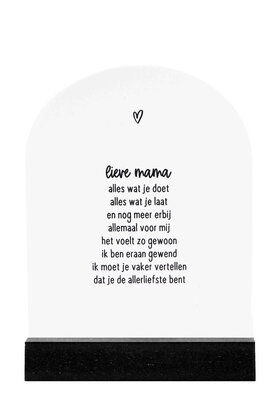 Forex tegeltje boogvorm - 'Lieve mama...'