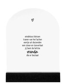 Forex tegeltje boogvorm - gedichtje 'Jij bent de liefste vriendin die er bestaat'